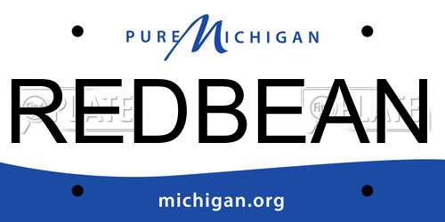 REDBEAN Michigan License Plate