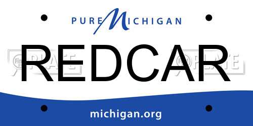 REDCAR Michigan License Plate