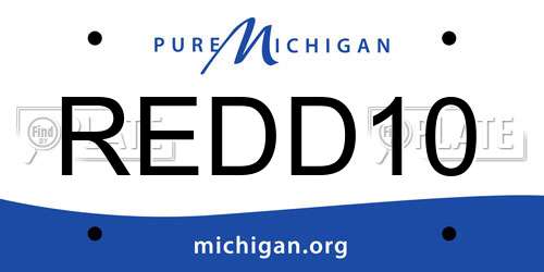 REDD10 Michigan License Plate