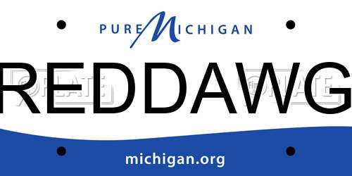 REDDAWG Michigan License Plate