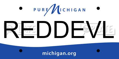 REDDEVL Michigan License Plate