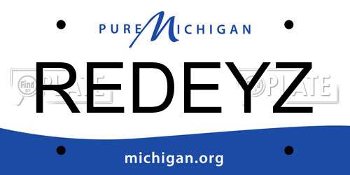 REDEYZ Michigan License Plate