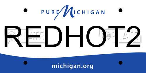 REDHOT2 Michigan License Plate