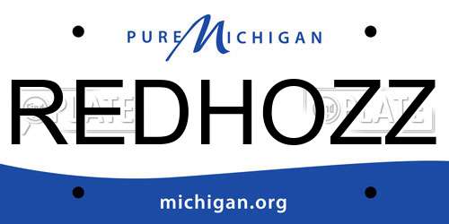 REDHOZZ Michigan License Plate