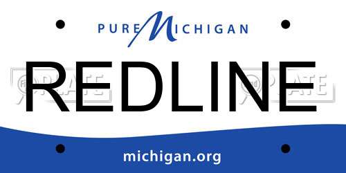 REDLINE Michigan License Plate