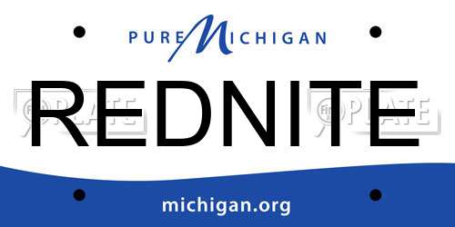 REDNITE Michigan License Plate