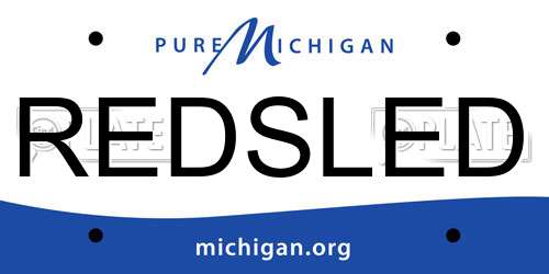 REDSLED Michigan License Plate