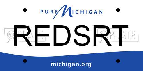 REDSRT Michigan License Plate