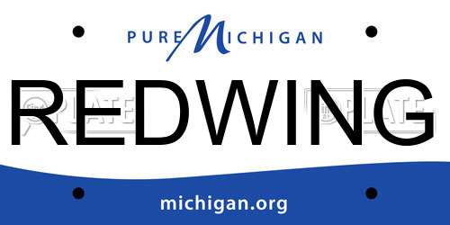 REDWING Michigan License Plate