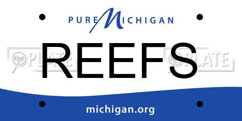 REEFS Michigan License Plate