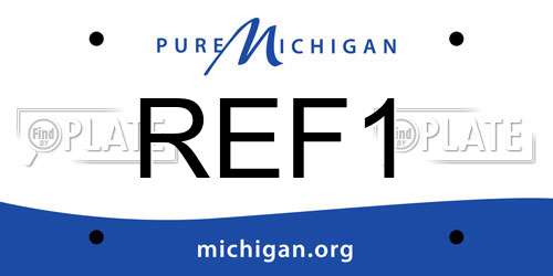 REF1 Michigan License Plate