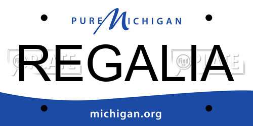 REGALIA Michigan License Plate