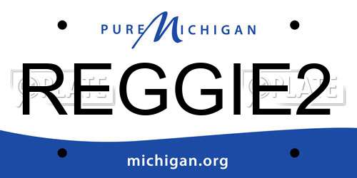 REGGIE2 Michigan License Plate