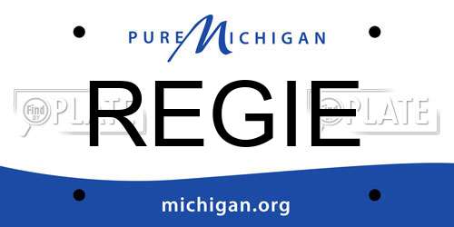REGIE Michigan License Plate