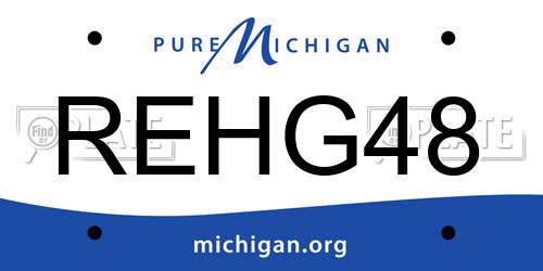 REHG48 Michigan License Plate
