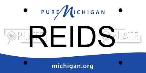 REIDS Michigan License Plate