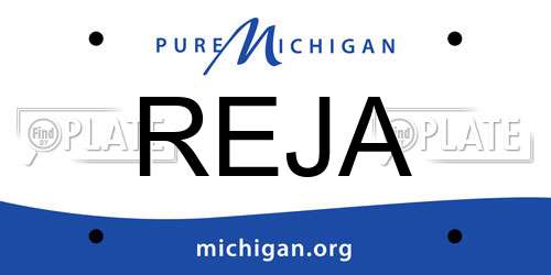 REJA Michigan License Plate