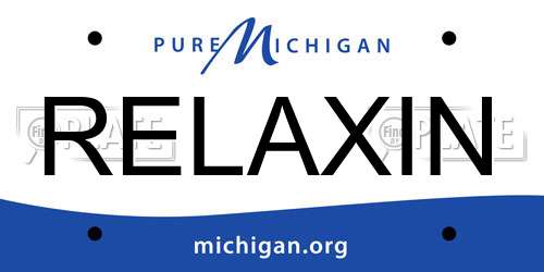 RELAXIN Michigan License Plate