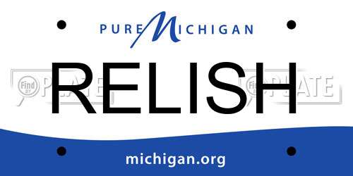 RELISH Michigan License Plate