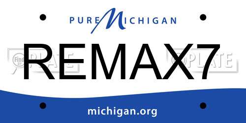 REMAX7 Michigan License Plate