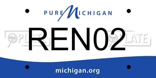 REN02 Michigan License Plate