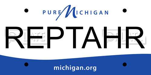 REPTAHR Michigan License Plate