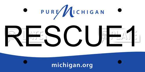 RESCUE1 Michigan License Plate