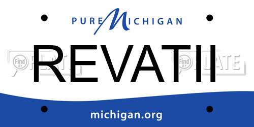 REVATII Michigan License Plate