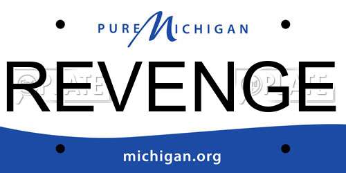 REVENGE Michigan License Plate