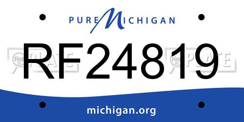 RF24819 Michigan License Plate