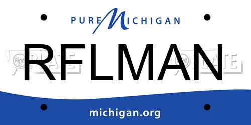 RFLMAN Michigan License Plate