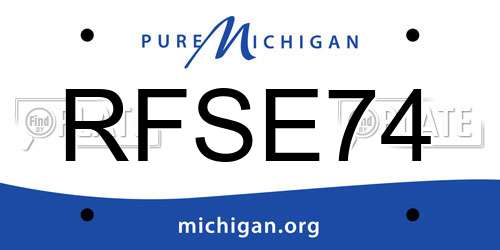 RFSE74 Michigan License Plate