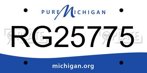 RG25775 Michigan License Plate