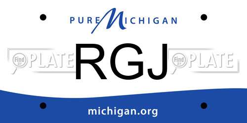 RGJ Michigan License Plate