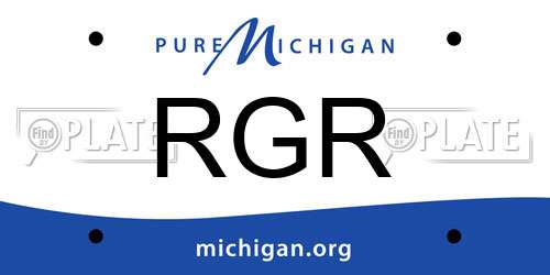 RGR Michigan License Plate