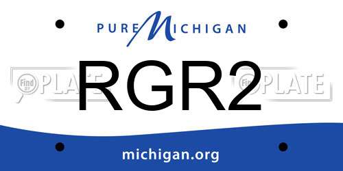 RGR2 Michigan License Plate