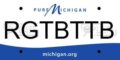 RGTBTTB Michigan License Plate
