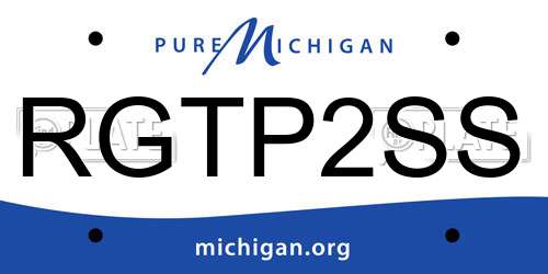 RGTP2SS Michigan License Plate