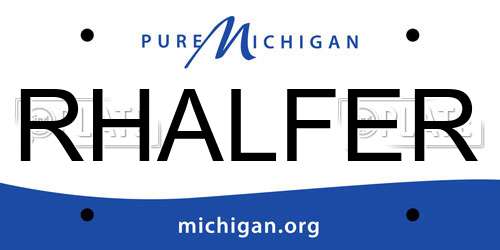 RHALFER Michigan License Plate