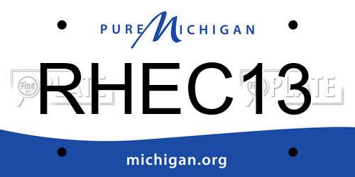RHEC13 Michigan License Plate