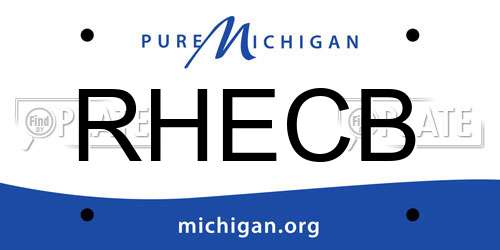 RHECB Michigan License Plate