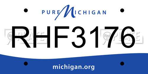 RHF3176 Michigan License Plate
