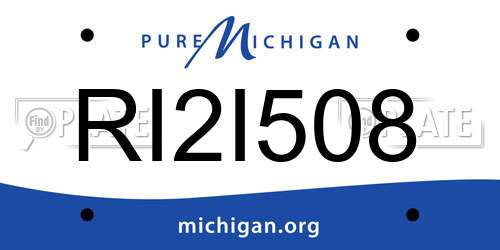 RI2I508 Michigan License Plate