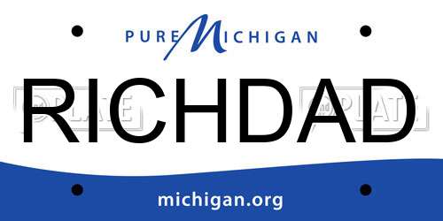 RICHDAD Michigan License Plate