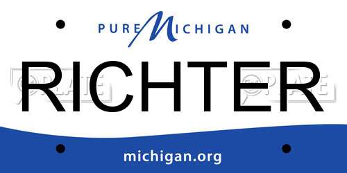 RICHTER Michigan License Plate