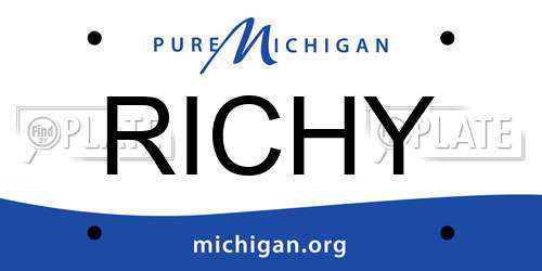 RICHY Michigan License Plate