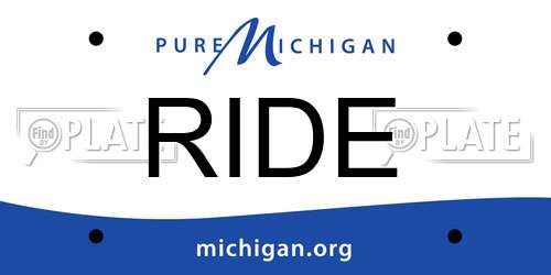 RIDE Michigan License Plate