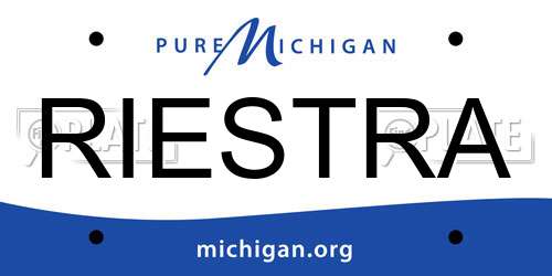 RIESTRA Michigan License Plate