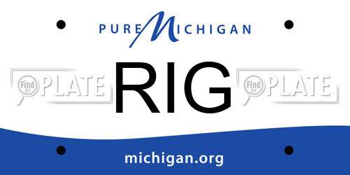 RIG Michigan License Plate