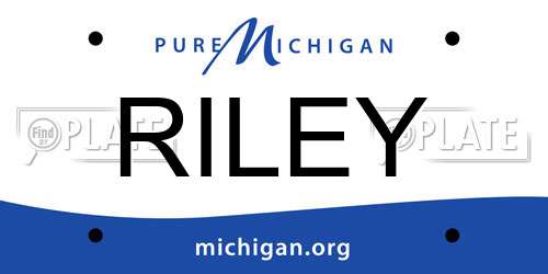 RILEY Michigan License Plate